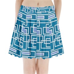 Geometric Rectangle Shape Linear Pleated Mini Skirt by danenraven