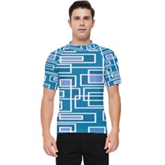 Geometric Rectangle Shape Linear Men s Short Sleeve Rash Guard by danenraven