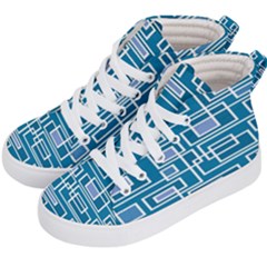 Geometric Rectangle Shape Linear Kids  Hi-top Skate Sneakers by danenraven