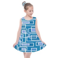 Geometric Rectangle Shape Linear Kids  Summer Dress by danenraven