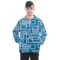 Geometric Rectangle Shape Linear Men s Half Zip Pullover by danenraven