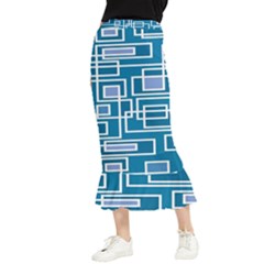 Geometric Rectangle Shape Linear Maxi Fishtail Chiffon Skirt by danenraven