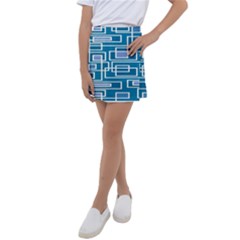 Geometric Rectangle Shape Linear Kids  Tennis Skirt by danenraven