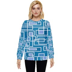 Geometric Rectangle Shape Linear Hidden Pocket Sweatshirt by danenraven