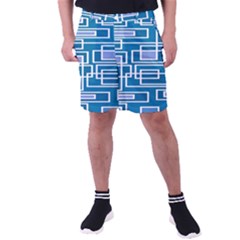 Geometric Rectangle Shape Linear Men s Pocket Shorts by danenraven