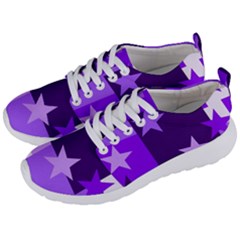 Purple Stars Pattern Shape Men s Lightweight Sports Shoes by danenraven