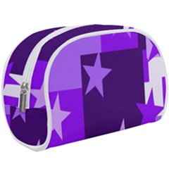 Purple Stars Pattern Shape Make Up Case (large) by danenraven