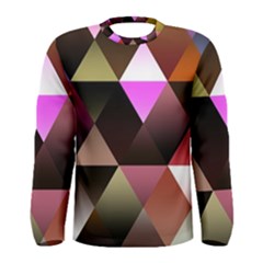 Abstract Geometric Triangles Shapes Men s Long Sleeve Tee by danenraven