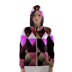 Abstract Geometric Triangles Shapes Women s Hooded Windbreaker by danenraven