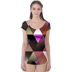 Abstract Geometric Triangles Shapes Boyleg Leotard  by danenraven