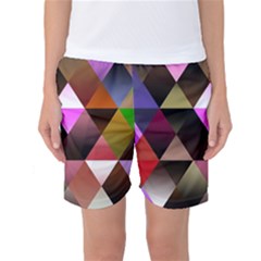 Abstract Geometric Triangles Shapes Women s Basketball Shorts by danenraven