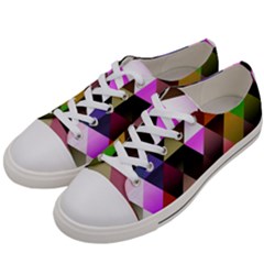 Abstract Geometric Triangles Shapes Women s Low Top Canvas Sneakers by danenraven