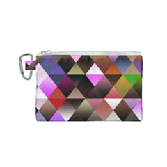 Abstract Geometric Triangles Shapes Canvas Cosmetic Bag (small) by danenraven