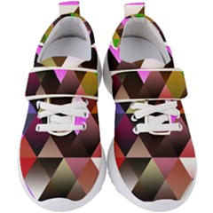 Abstract Geometric Triangles Shapes Kids  Velcro Strap Shoes by danenraven