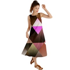 Abstract Geometric Triangles Shapes Summer Maxi Dress by danenraven