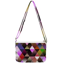 Abstract Geometric Triangles Shapes Double Gusset Crossbody Bag by danenraven