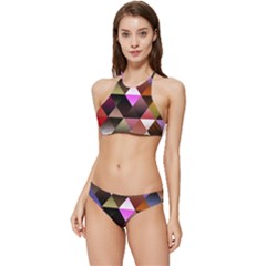 Abstract Geometric Triangles Shapes Banded Triangle Bikini Set by danenraven