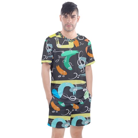 Repetition Seamless Child Sketch Men s Mesh Tee And Shorts Set by danenraven