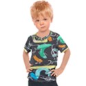 Repetition Seamless Child Sketch Kids  Sports Tee View1