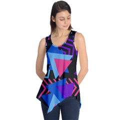 Memphis Pattern Geometric Abstract Sleeveless Tunic