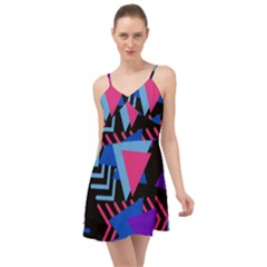 Memphis Pattern Geometric Abstract Summer Time Chiffon Dress