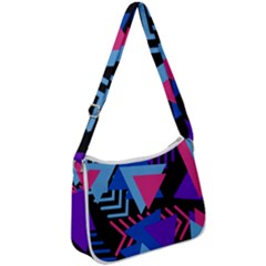 Memphis Pattern Geometric Abstract Zip Up Shoulder Bag