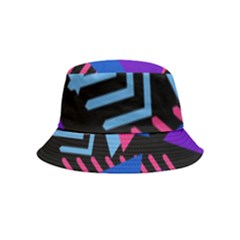 Memphis Pattern Geometric Abstract Inside Out Bucket Hat (kids)