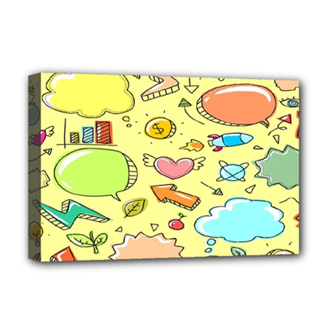 Cute Sketch Child Graphic Funny Deluxe Canvas 18  X 12  (stretched) by danenraven