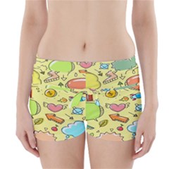 Cute Sketch Child Graphic Funny Boyleg Bikini Wrap Bottoms by danenraven