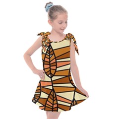 Autumn Leaf Mosaic Seamless Kids  Tie Up Tunic Dress by danenraven