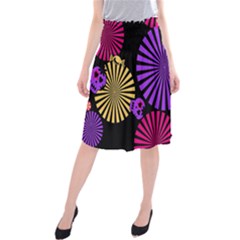 Seamless Halloween Day Of The Dead Midi Beach Skirt by danenraven