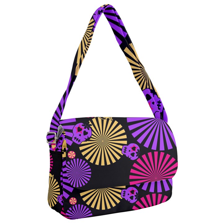 Seamless Halloween Day Of The Dead Courier Bag