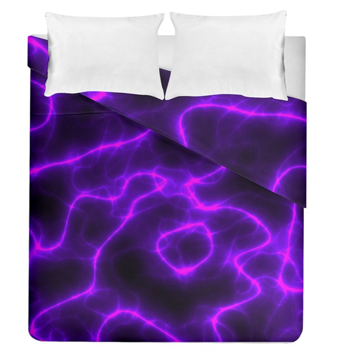 Purple Pattern Background Structure Duvet Cover Double Side (Queen Size)