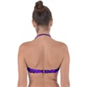 Purple Pattern Background Structure Halter Bandeau Bikini Top View2