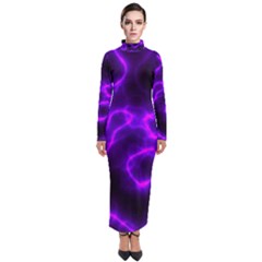 Purple Pattern Background Structure Turtleneck Maxi Dress by danenraven