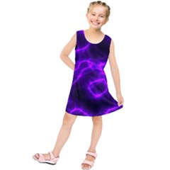 Purple Pattern Background Structure Kids  Tunic Dress by danenraven