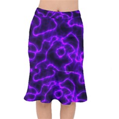 Purple Pattern Background Structure Short Mermaid Skirt by danenraven