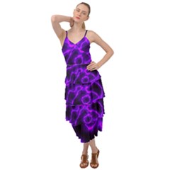 Purple Pattern Background Structure Layered Bottom Dress by danenraven