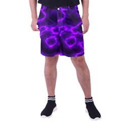 Purple Pattern Background Structure Men s Pocket Shorts by danenraven