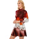 Pattern Structure Light Patterns Long Sleeve Velour Longline Dress View2