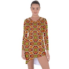 Geometry Shape Retro Trendy Symbol Asymmetric Cut-out Shift Dress by danenraven