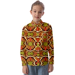 Geometry Shape Retro Trendy Symbol Kids  Long Sleeve Shirt by danenraven