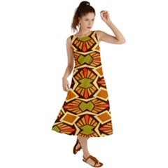 Geometry Shape Retro Trendy Symbol Summer Maxi Dress by danenraven