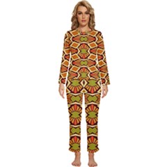 Geometry Shape Retro Trendy Symbol Womens  Long Sleeve Lightweight Pajamas Set by danenraven