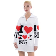 I Love Cherry Pie Women s Long Sleeve Casual Dress by ilovewhateva