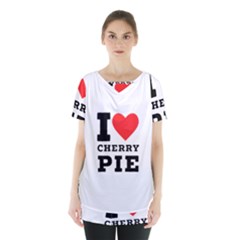 I Love Cherry Pie Skirt Hem Sports Top by ilovewhateva