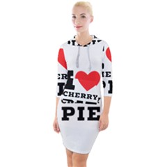 I Love Cherry Pie Quarter Sleeve Hood Bodycon Dress by ilovewhateva