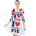 I love cherry pie Quarter Sleeve Front Wrap Dress View1