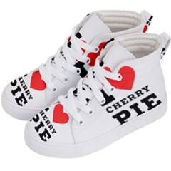 I Love Cherry Pie Kids  Hi-top Skate Sneakers by ilovewhateva