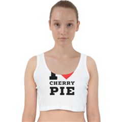 I Love Cherry Pie Velvet Racer Back Crop Top by ilovewhateva